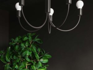 miniaturka Doświetlony żyrandol czarny PIETRA 5