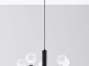 miniaturka Doświetlony żyrandol czarny PIETRA 5