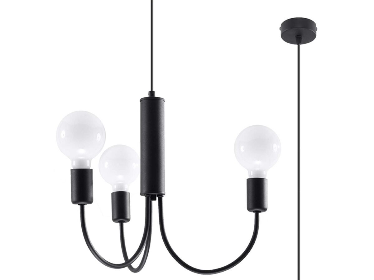 Regulowany żyrandol stalowy PIETRA 3