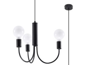 Regulowany żyrandol stalowy PIETRA 3