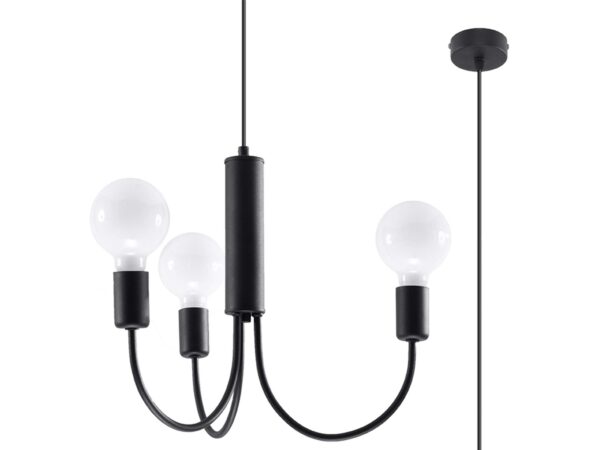 Nowoczesna lampa sufitowa z pięcioma żarówkami kulistymi