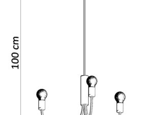 miniaturka Regulowany żyrandol stalowy PIETRA 3