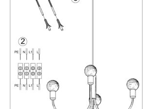 miniaturka Regulowany żyrandol stalowy PIETRA 3
