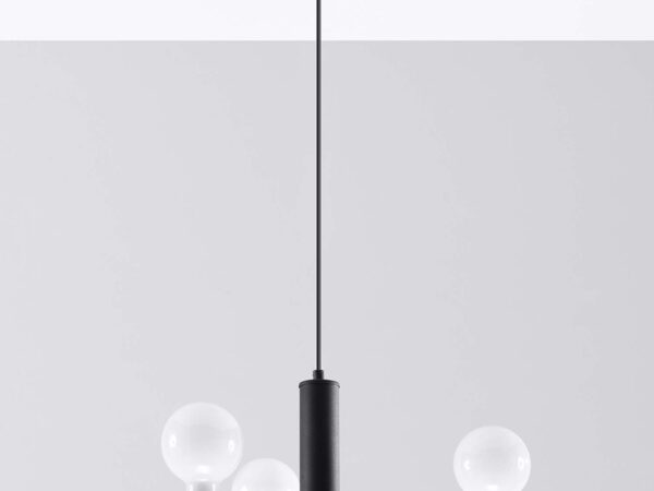 Nowoczesna lampa sufitowa z pięcioma żarówkami kulistymi