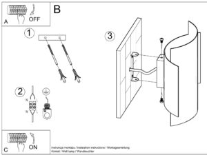 miniaturka Kinkiet Dwuźródłowy Stalowy IDALIA