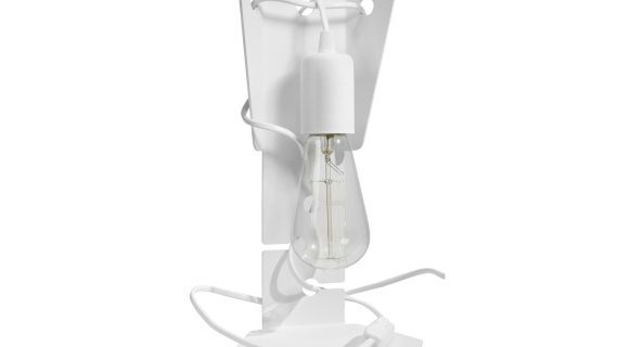 HECTOR Lampa Biurkowa Loftowa Biała