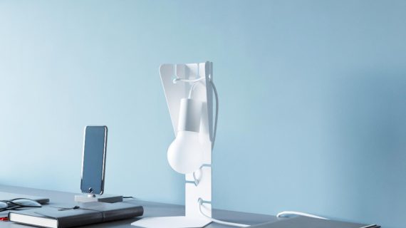 miniaturka HECTOR Lampa Biurkowa Loftowa Biała