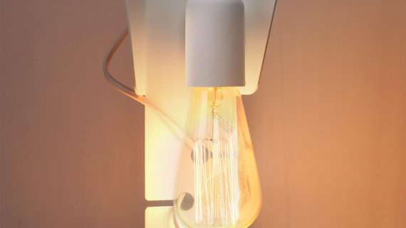 miniaturka HECTOR Lampa Biurkowa Loftowa Biała