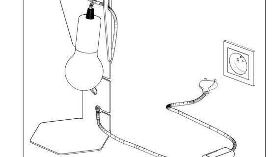 miniaturka HECTOR Lampa Biurkowa Loftowa Biała