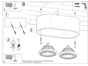 miniaturka Prosty i Elegancki Plafon QUASAR 2 z Betonu