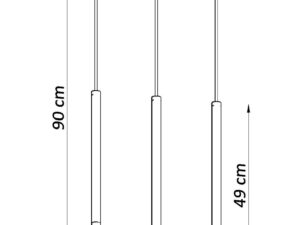miniaturka Stylowa Lampa Wisząca MURA 3L