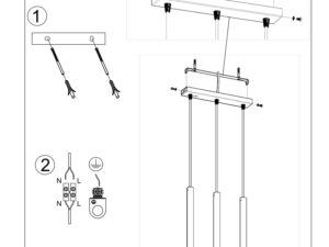 miniaturka Stylowa Lampa Wisząca MURA 3L