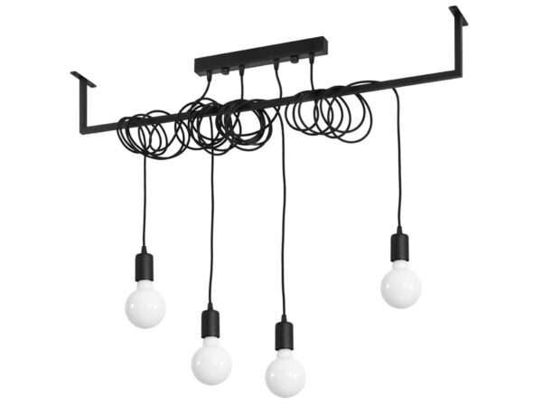 Biała lampa sufitowa z trzema warstwami w nowoczesnym wnętrzu