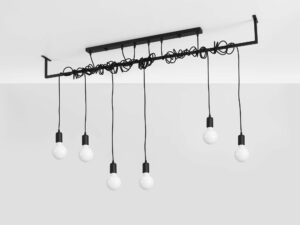 miniaturka Stylowy Czarny Żyrandol Nowoczesny Design SOL 6