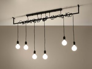 miniaturka Stylowy Czarny Żyrandol Nowoczesny Design SOL 6