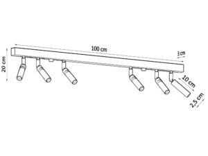 miniaturka Efektywny Plafon z 6 Żarówkami URSA 6