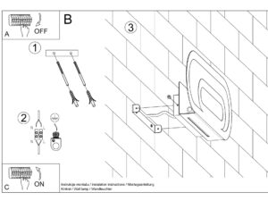 miniaturka Kinkiet SPECTRUM z Mlecznym Szkłem
