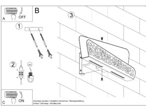 miniaturka Geometryczny Kinkiet z Perforacją DARCEY