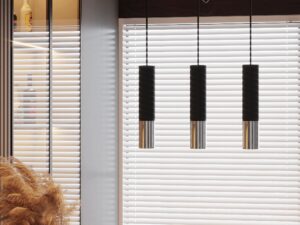 miniaturka Plafon czarno-chromowany minimalistyczny LORENA