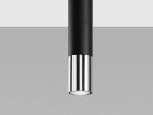 miniaturka Plafon czarno-chromowany minimalistyczny LORENA