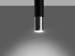 miniaturka Plafon czarno-chromowany minimalistyczny LORENA