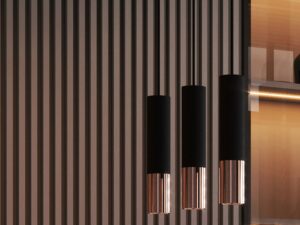 miniaturka Plafon czarno-chromowany minimalistyczny LORENA