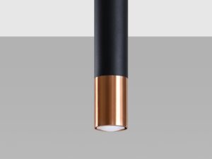 miniaturka Plafon czarno-chromowany minimalistyczny LORENA