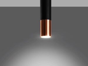 miniaturka Plafon czarno-chromowany minimalistyczny LORENA