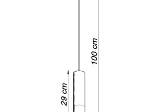 miniaturka Lampa Wisząca LORENA 1 Czarna Stal