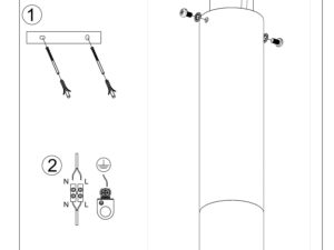 miniaturka Plafon czarno-chromowany minimalistyczny LORENA