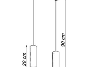 miniaturka Lampa Wisząca LORENA 2 Czarno-Chrom