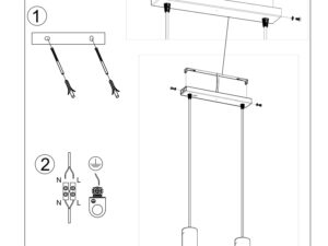miniaturka Lampa Wisząca LORENA 2 Czarno-Chrom