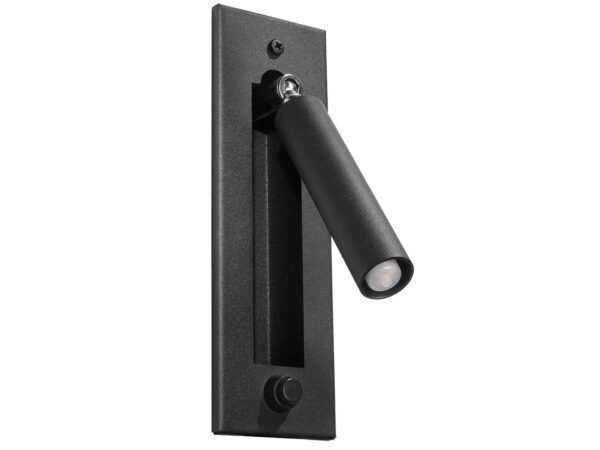 Lampa ścienna LED z oświetleniem punktowym – widok z boku