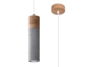 Uniwersalna Lampa Wisząca Betonowa ZEPHYR Szara