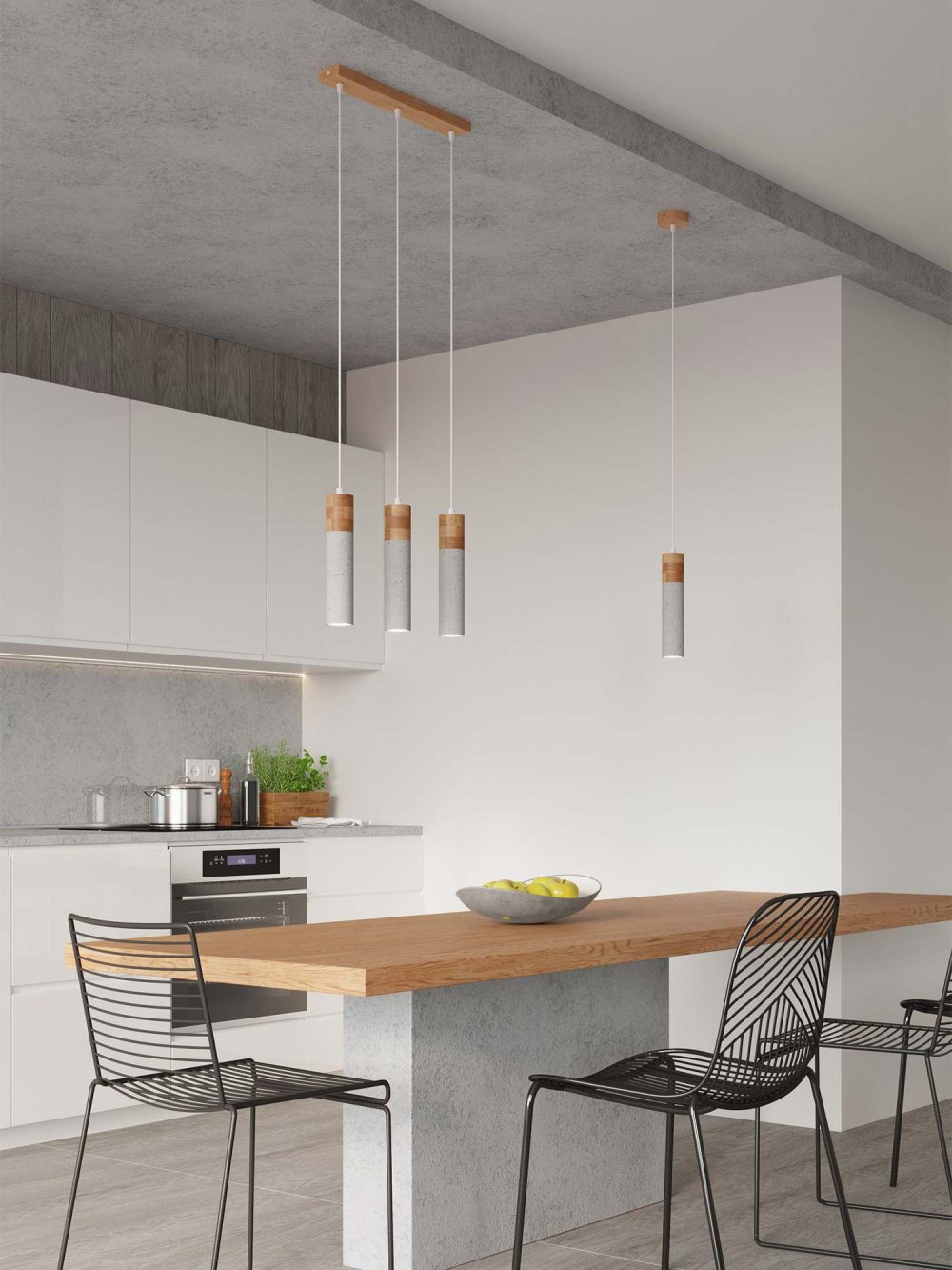 Uniwersalna Lampa Wisząca Betonowa ZEPHYR Szara - obrazek 6