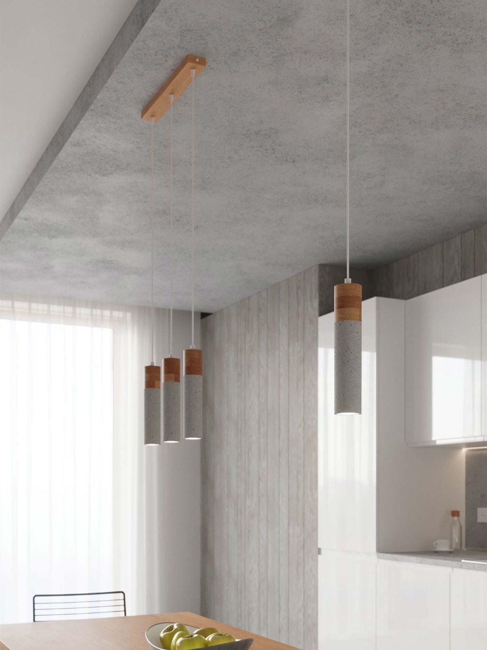 Uniwersalna Lampa Wisząca Betonowa ZEPHYR Szara - obrazek 7