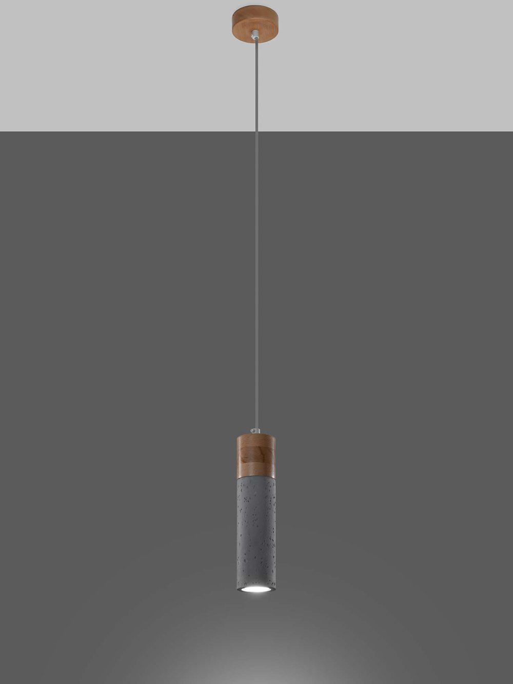 Uniwersalna Lampa Wisząca Betonowa ZEPHYR Szara - obrazek 4