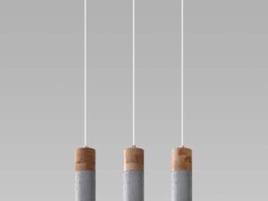 miniaturka Uniwersalna Lampa Wisząca Betonowa ZEPHYR Szara 3 Źródła