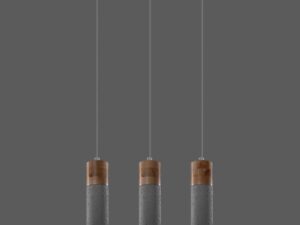 miniaturka Uniwersalna Lampa Wisząca Betonowa ZEPHYR Szara 3 Źródła