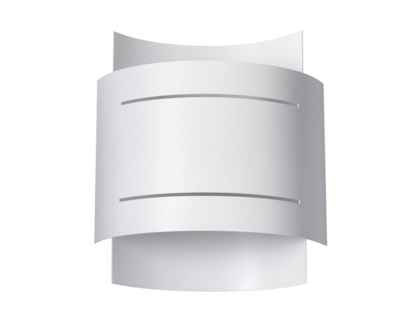 Kinkiet LED biały o nowoczesnym zaokrąglonym kształcie z trzema pasami