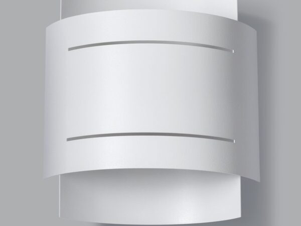 Biały kinkiet LED z trzema poziomami światła – forma dekoracyjna