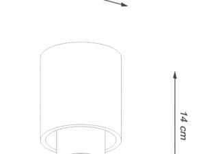 miniaturka Stylowy i Funkcjonalny Plafon NABIA Czarny