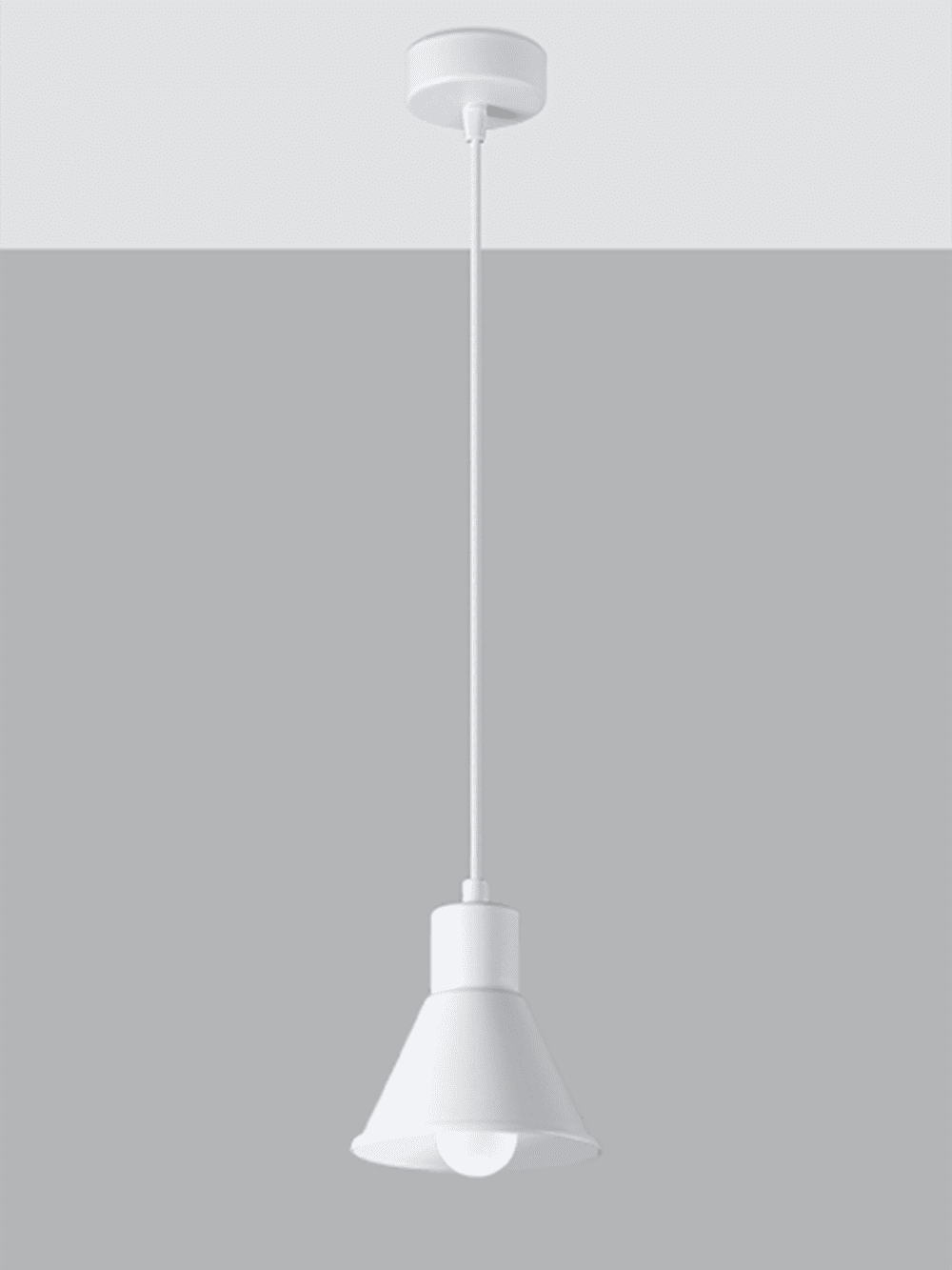 Stalowa Lampa Wisząca Prosty Kształt TRITON 1 - obrazek 2