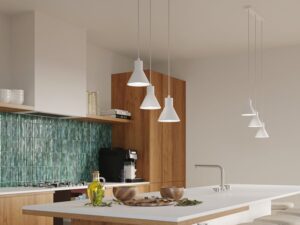 miniaturka TRITON 3 Biała Lampa Wisząca Prosty Kształt