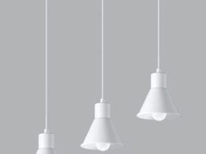 miniaturka TRITON 3 Biała Lampa Wisząca Prosty Kształt
