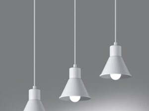 miniaturka TRITON 3 Biała Lampa Wisząca Prosty Kształt