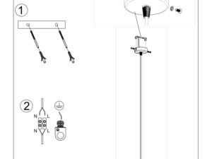 miniaturka Stalowa Lampa Wisząca Prosty Kształt TRITON 1