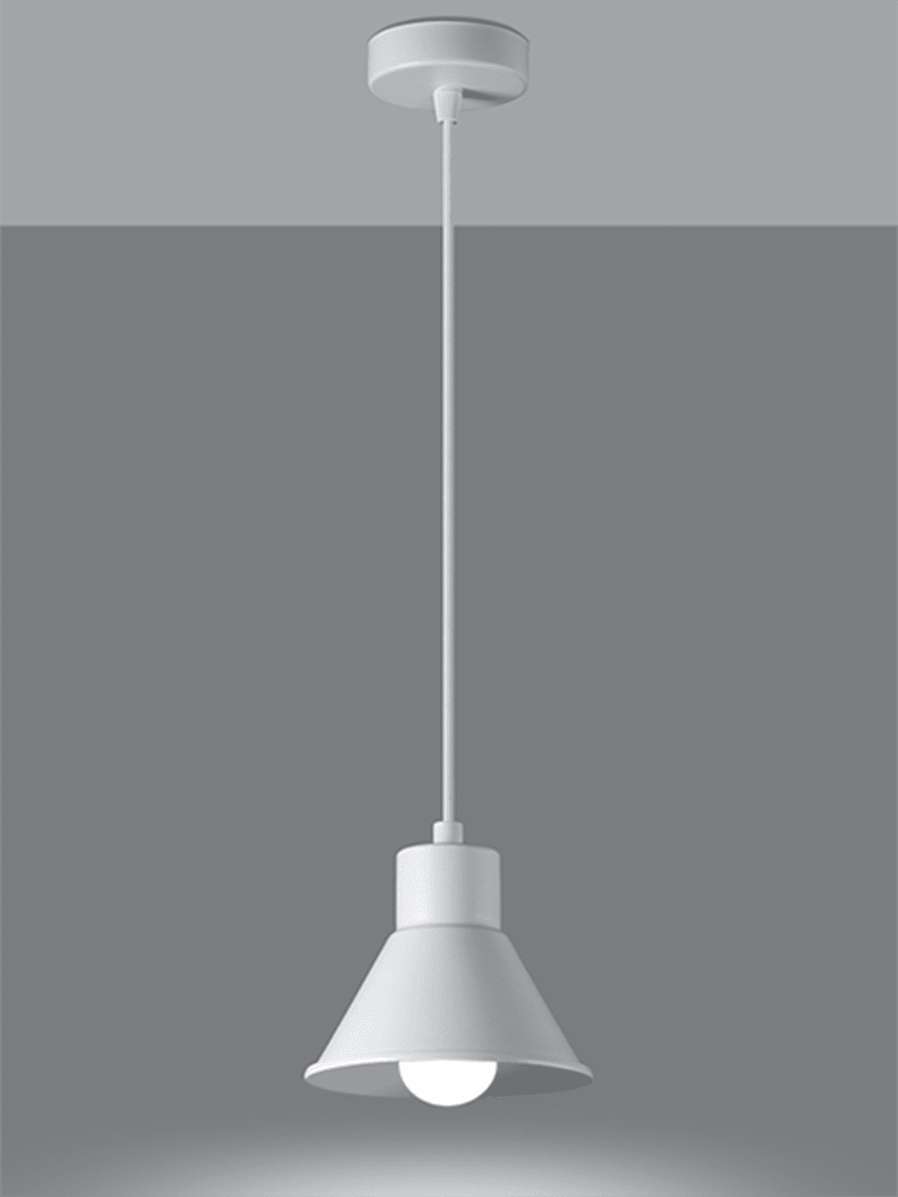 Stalowa Lampa Wisząca Prosty Kształt TRITON 1 - obrazek 3