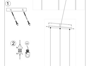 miniaturka TRITON 3 Biała Lampa Wisząca Prosty Kształt