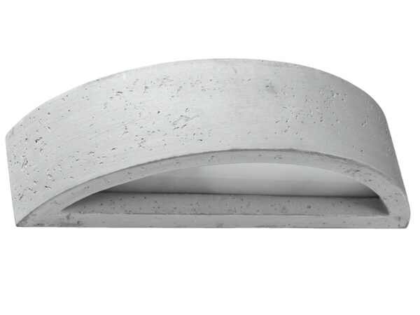 Kinkiet o surowej fakturze betonu – styl industrialny